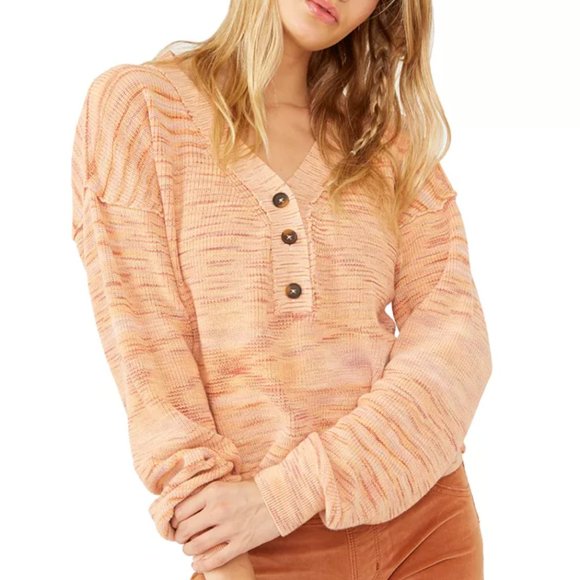 Free People 100% Cotton Mercury Space-Dye Sweater Size M - Picture 2 of 11